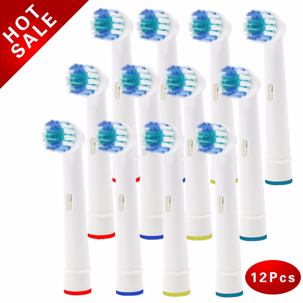 Teeth Whitening Machine Professional - 12 × オーラル B 電動歯ブラシ用交換ブラシヘ​​ッドフィットアドバンスパワー/プロヘルス/トライアンフ/3D Excel/バイタリティ精密クリーン