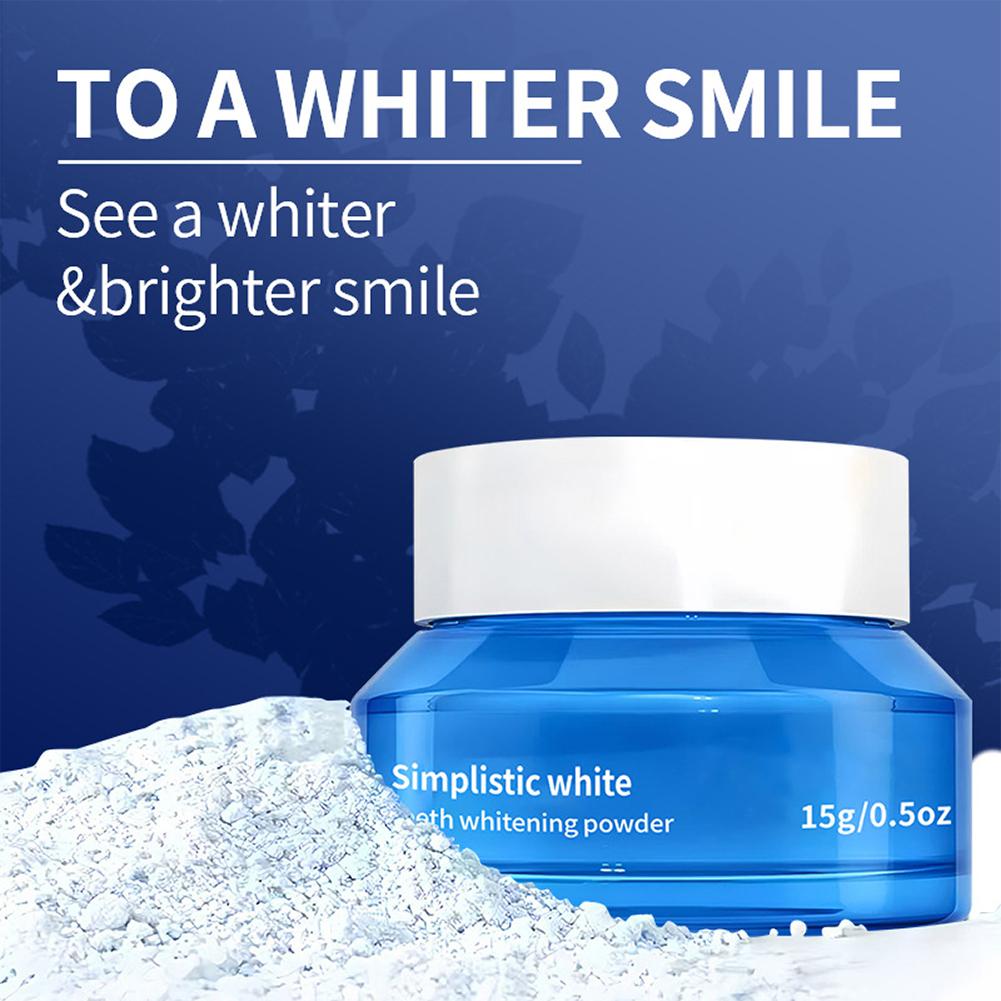Teeth Whitening Bleach - シンプルなホワイトニングパウダー、ステイン除去歯磨き粉、歯垢を減らし歯の表面を明るくする、毎日のオーラルケア製品
