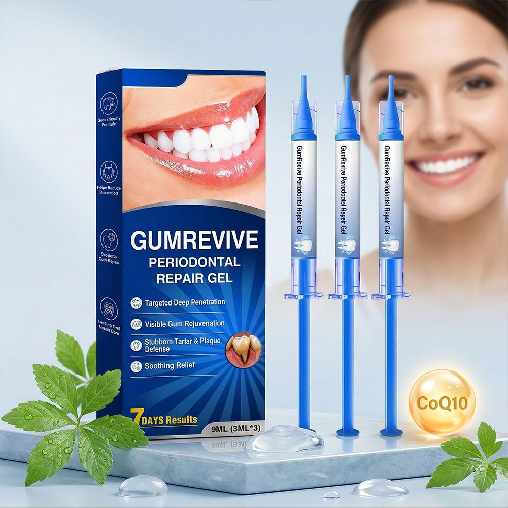 Teeth Whitening Products - 歯のホワイトニング用、歯垢除去用、歯茎保護用の3個入り歯茎修復ジェル（ヒドロキシアパタイト配合）。
