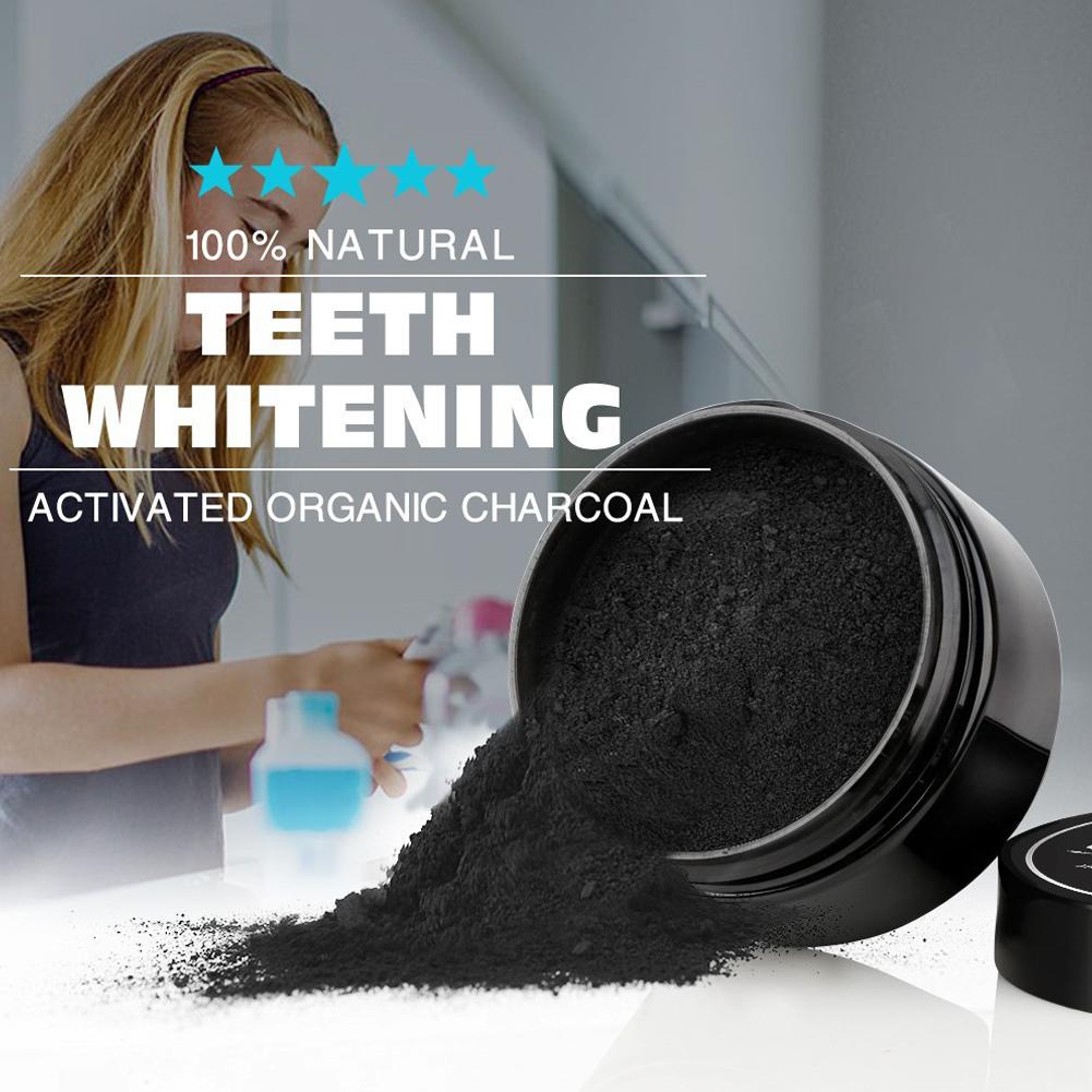Teeth Whitening Activated Organic Charcoal - 歯のホワイトニングパウダー、天然オーガニック活性炭配合、竹炭歯磨き粉、歯垢・歯石除去、歯のクリーニングパウダー