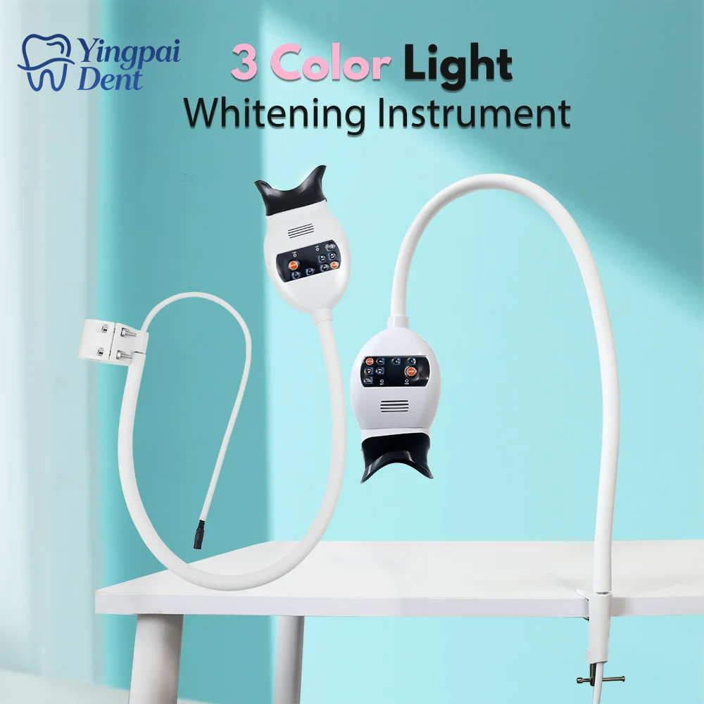 Teeth Whitening Machine Professional - 調整可能な3色LED歯のホワイトニング促進器、歯科用コールドライトランプ、プロフェッショナル漂白機、歯科クリニックツール