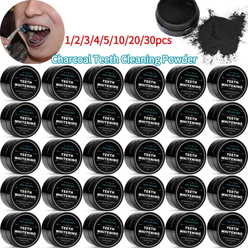 Teeth Whitening Activated Organic Charcoal - 歯のホワイトニングパウダー天然有機活性炭竹歯磨き粉プラーク歯石炭歯のクリーニングパウダー