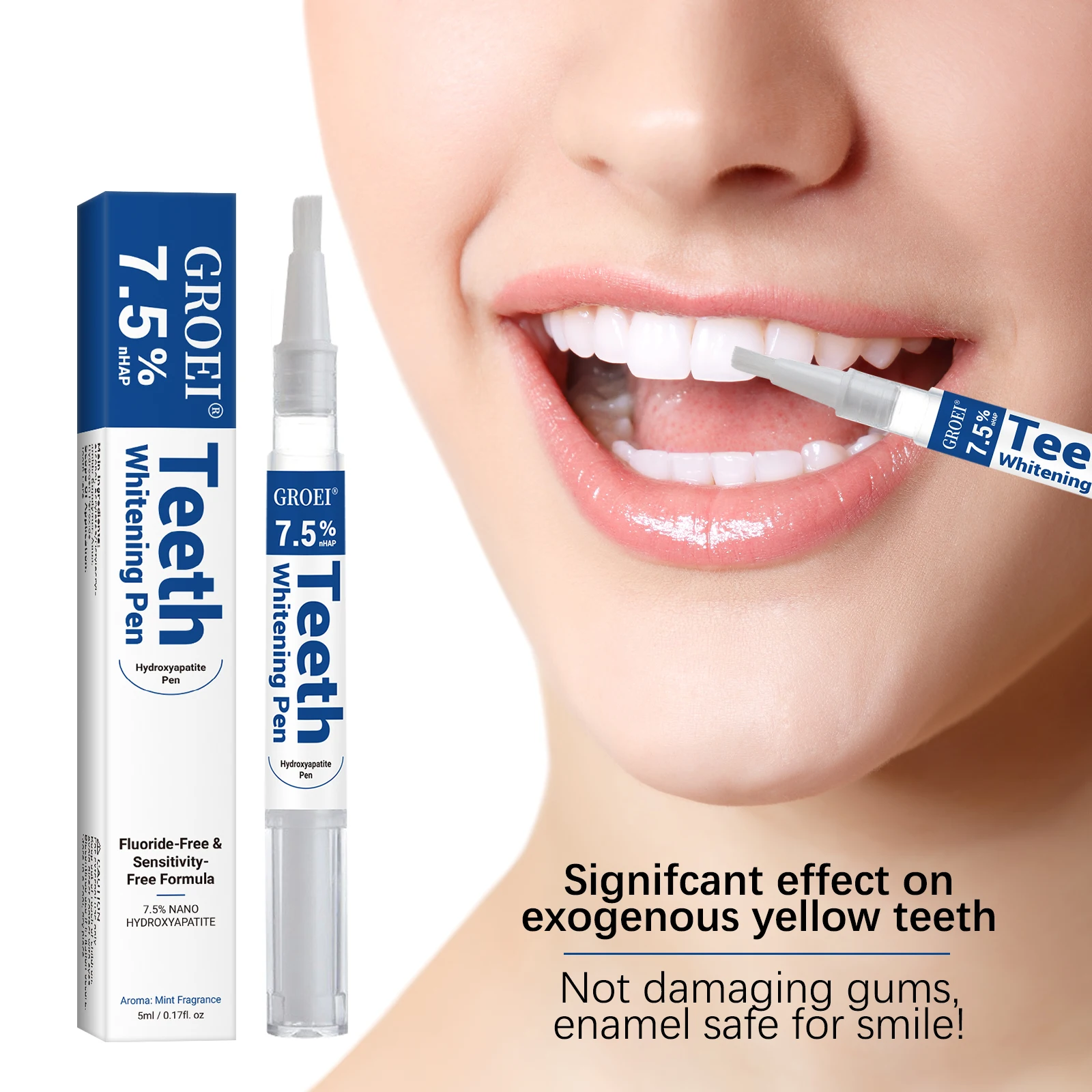 ヒドロキシアパタイト歯のホワイトニングペンまばゆい白いステイ - Teeth Whitening Essence のレビューと価格