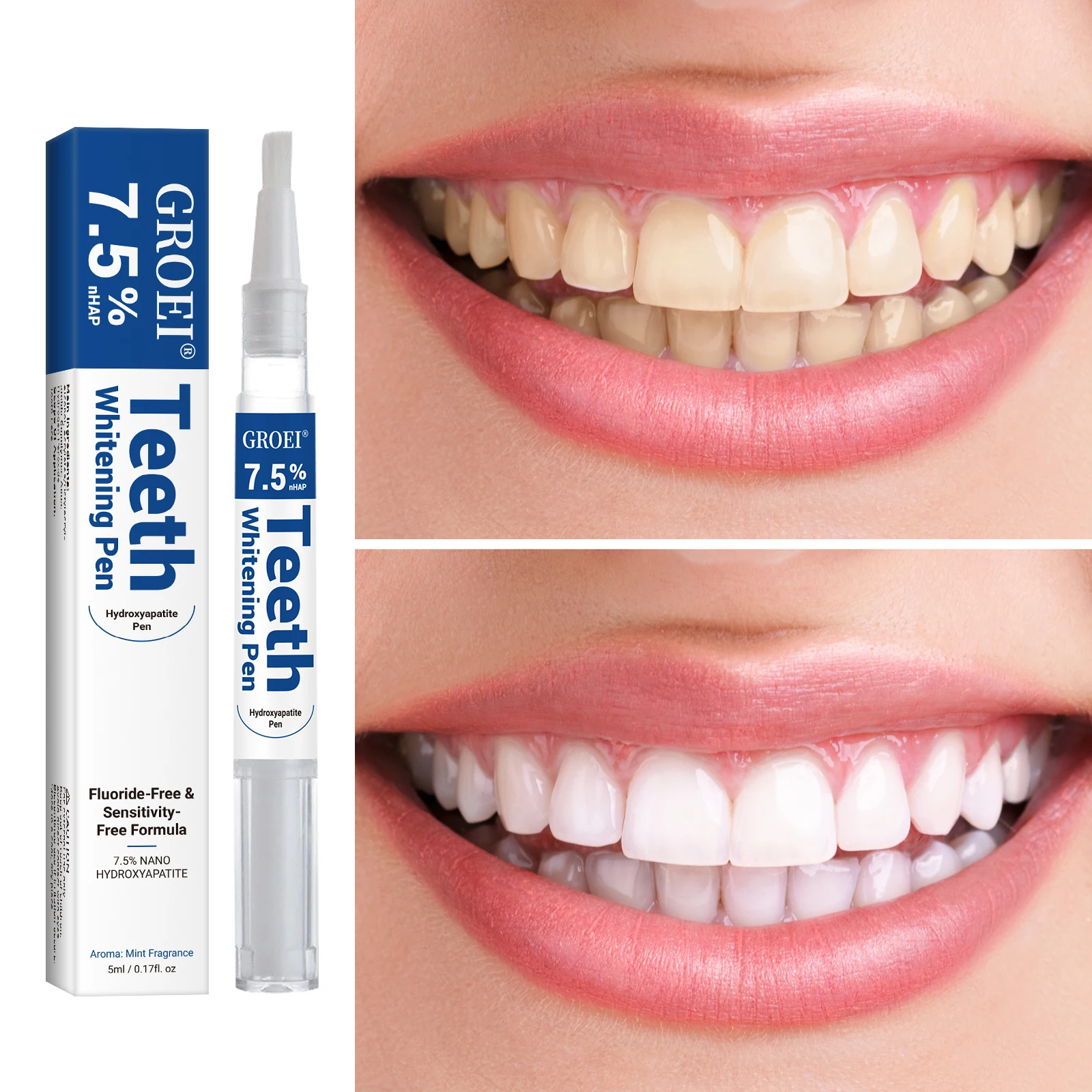 ヒドロキシアパタイト歯のホワイトニングペンまばゆい白いステイ - Teeth Whitening Essence のレビューと価格