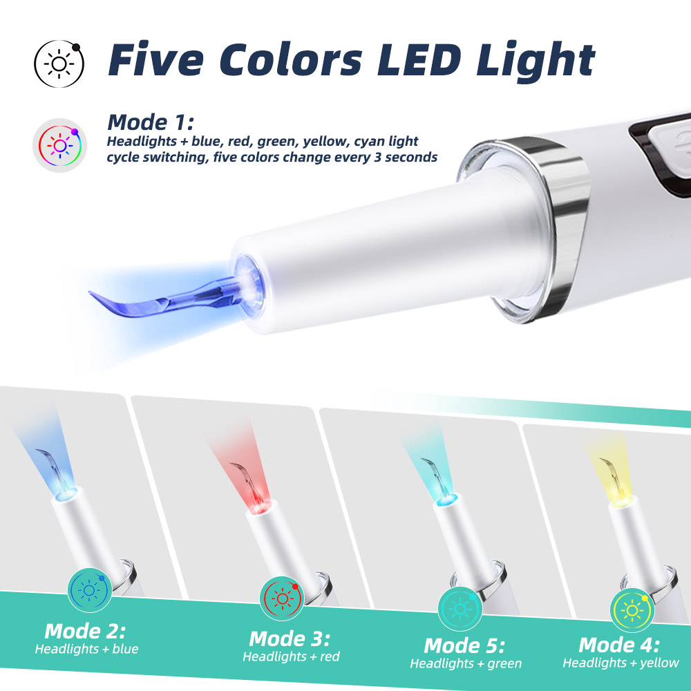 5 モード電気超音波歯科スケーラー 9 レベル歯クリーナー歯 - Teeth Whitening Uv のレビューと価格