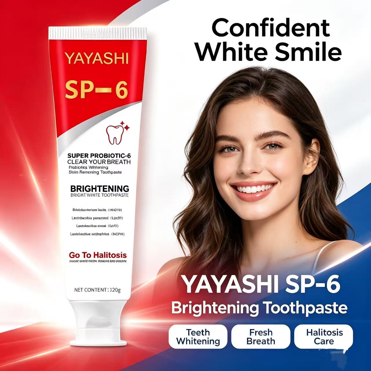 SP-6プロバイオティクス歯磨き粉 ブライトニングミント フ - Teeth Whitening Cream のレビューと価格