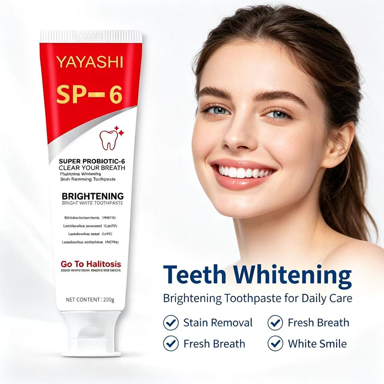 SP-6プロバイオティクス歯磨き粉 ブライトニングミント フ - Teeth Whitening Cream のレビューと価格