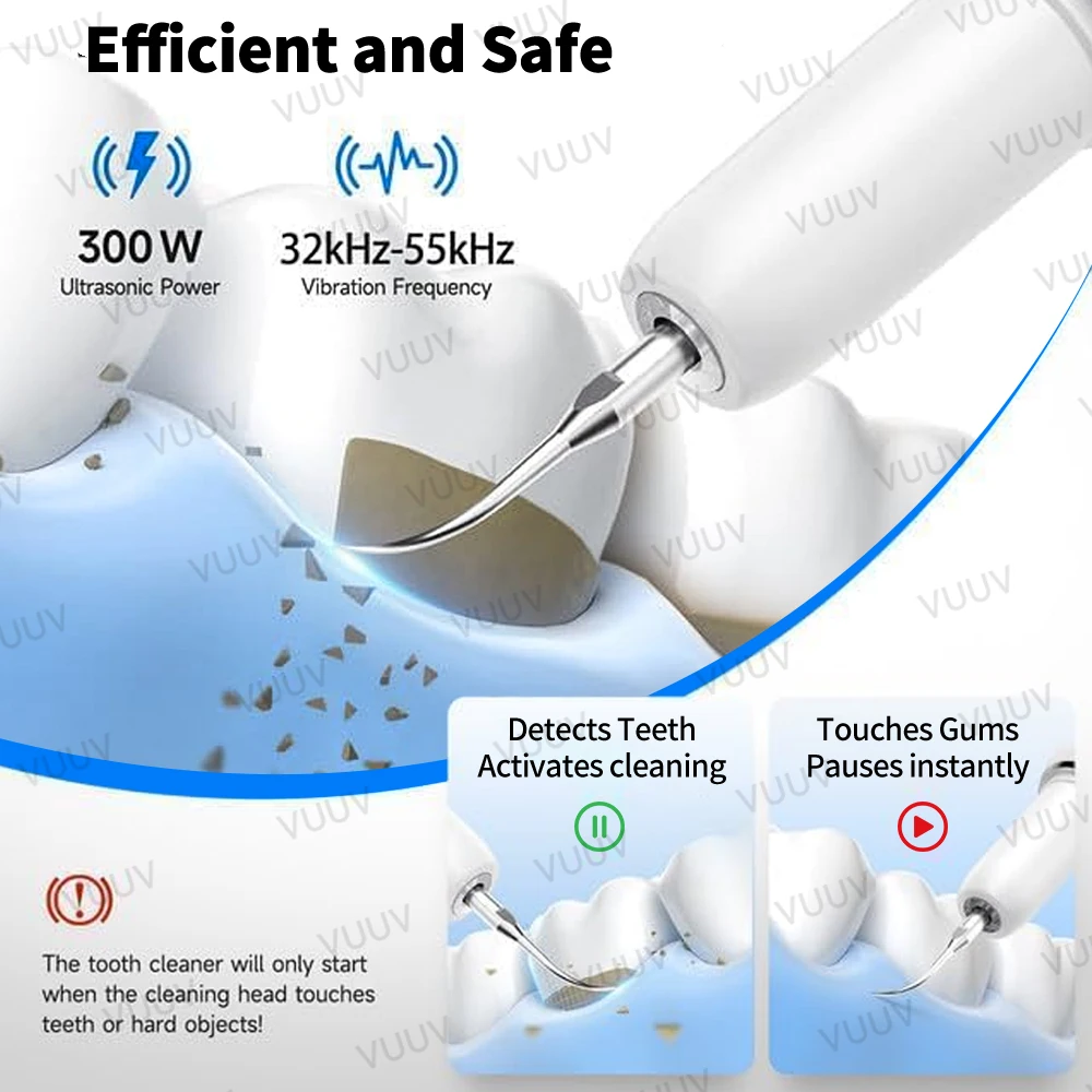 VUUV 超音波歯クリーナー女性歯石除去剤ステイン消しゴムマ - Teeth Whitening Uv のレビューと価格