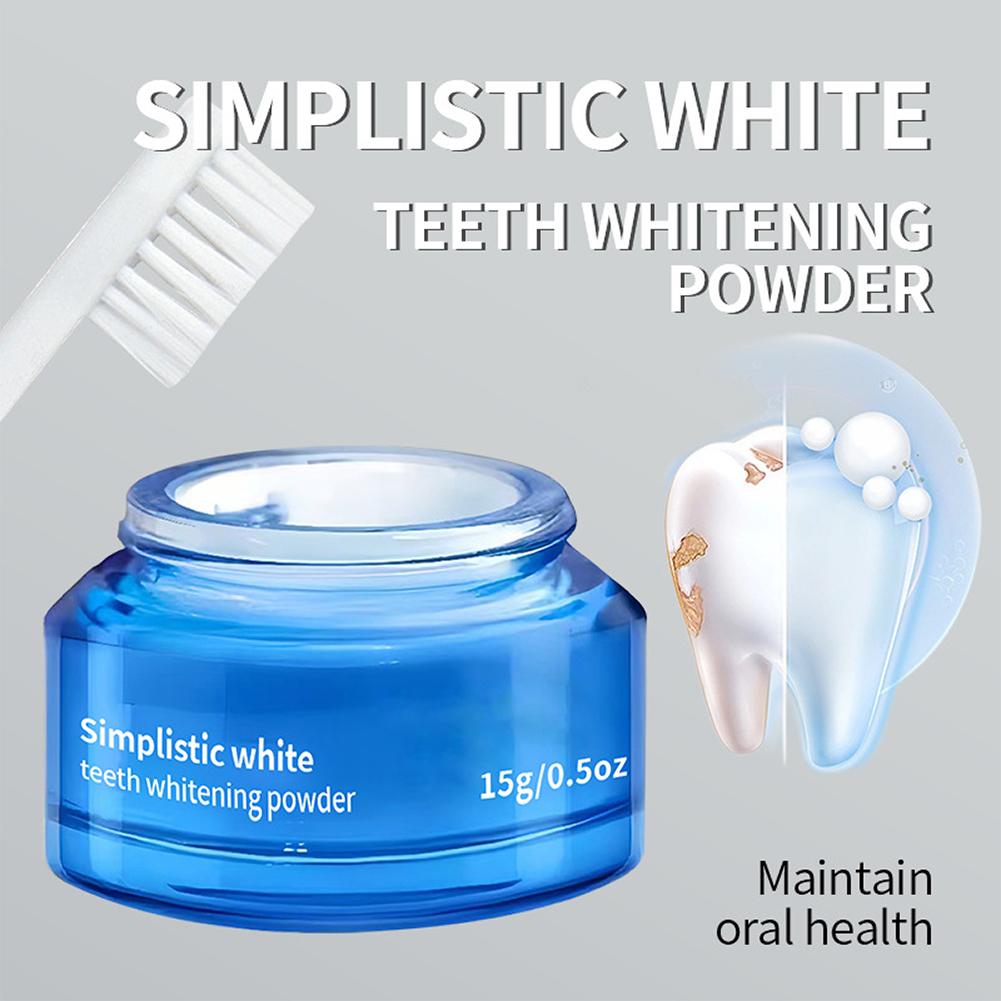 シンプルなホワイトニングパウダー、ステイン除去歯磨き粉、歯垢 - Teeth Whitening Bleach のレビューと価格