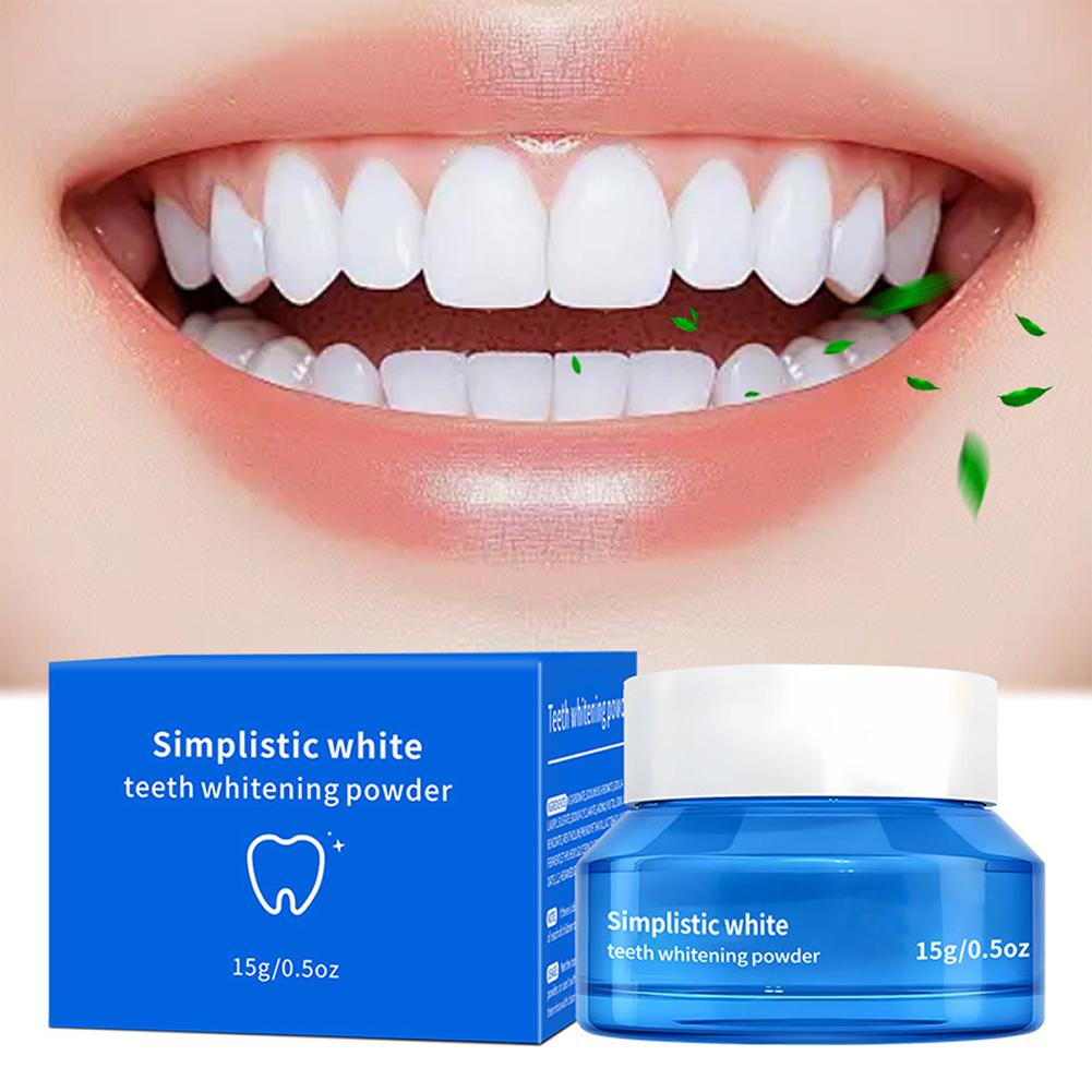 シンプルなホワイトニングパウダー、ステイン除去歯磨き粉、歯垢 - Teeth Whitening Bleach のレビューと価格