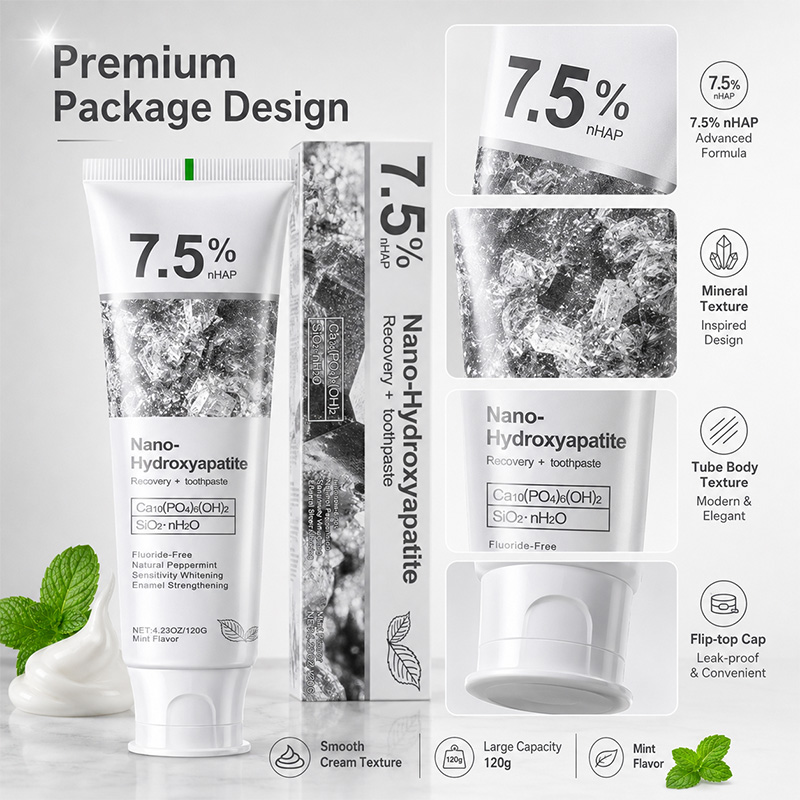 5/6個入り 7.5% nHAP ナノハイドロキシアパタイト - Teeth Whitening Cream のレビューと価格