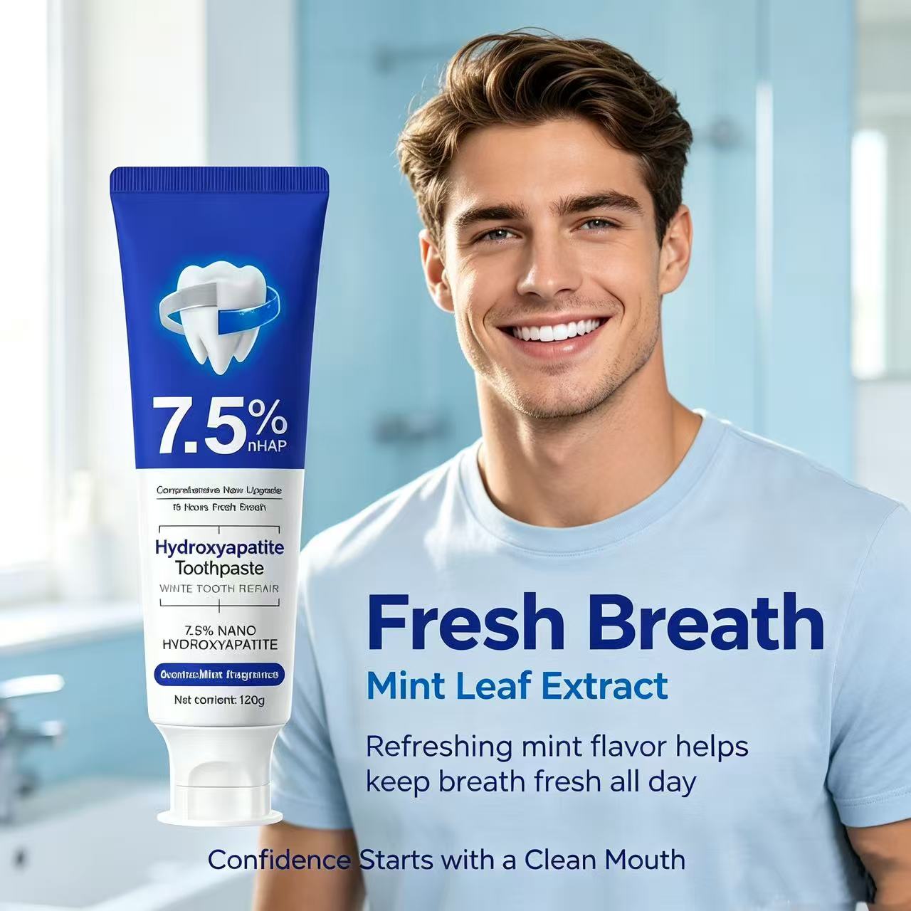 7.5%ナノハイドロキシアパタイト歯磨き粉、コーヒー・紅茶の - Teeth Whitening Bleach のレビューと価格