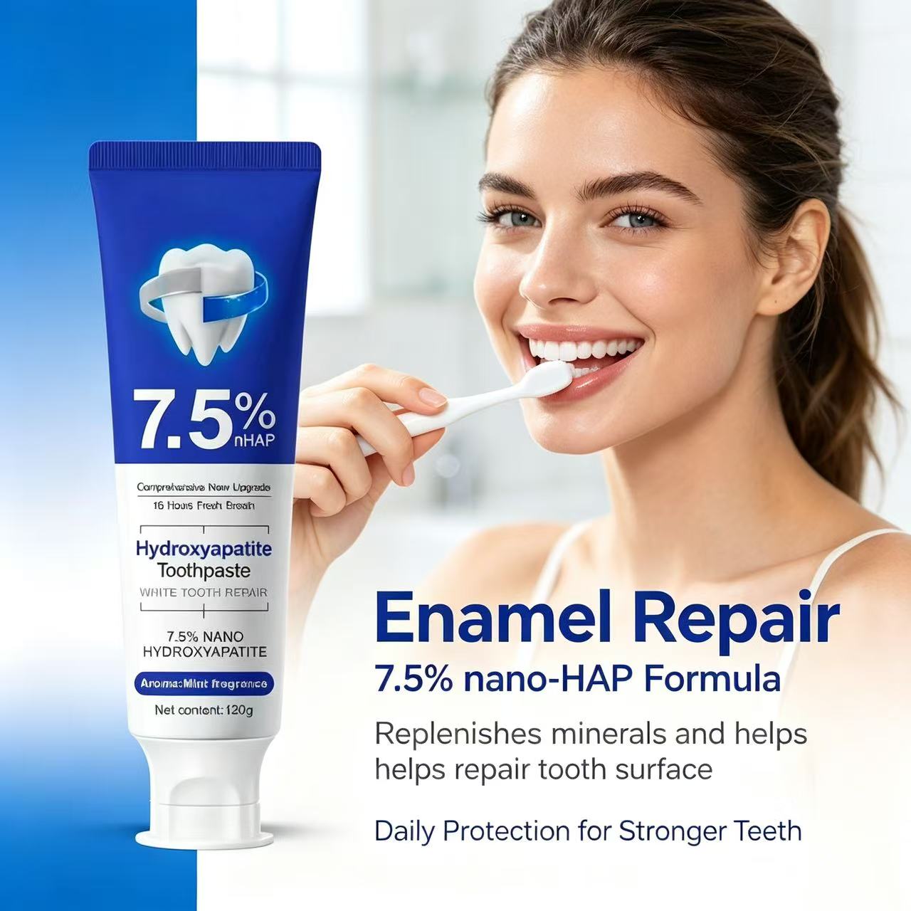 7.5%ナノハイドロキシアパタイト歯磨き粉、コーヒー・紅茶の - Teeth Whitening Bleach のレビューと価格