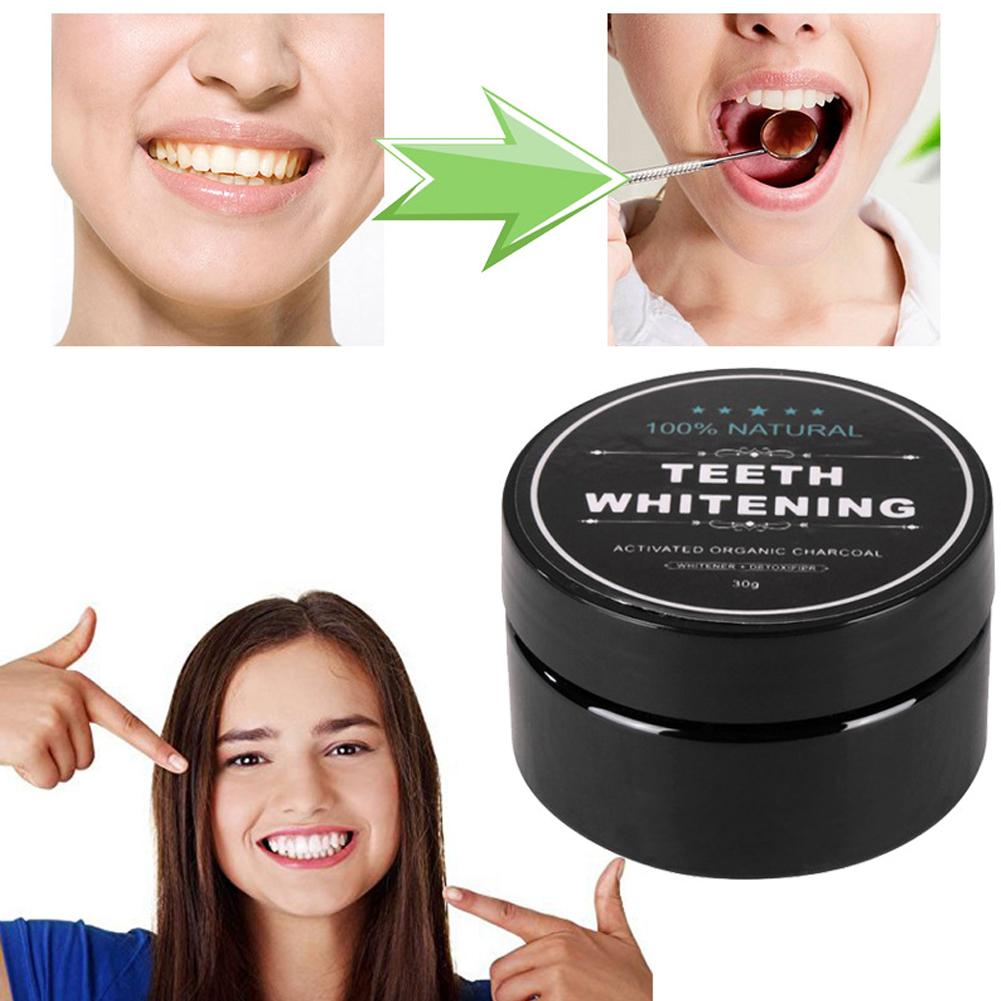 天然の歯のホワイトニングパウダー,有機活性炭,10個,30g - Teeth Whitening Activated Organic Charcoal のレビューと価格