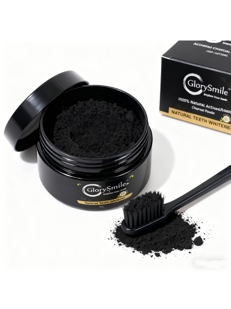 グロリースマイル活性炭歯磨き粉、炭歯磨き粉、ココナッツ殻活性 - Whitening Powder Activated のレビューと価格