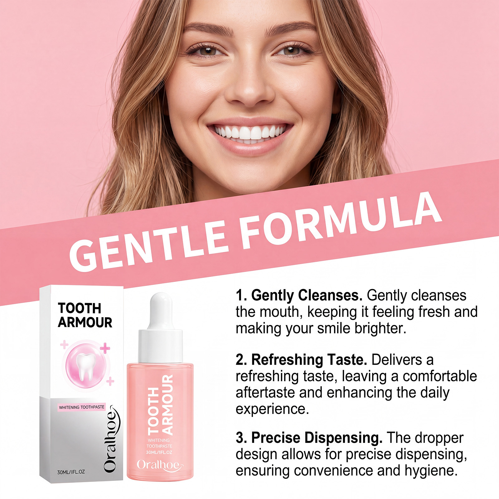 ナイアシンアミドホワイトニングセラム歯磨き粉、汚れ除去、毎日 - Teeth Whitening Essence のレビューと価格