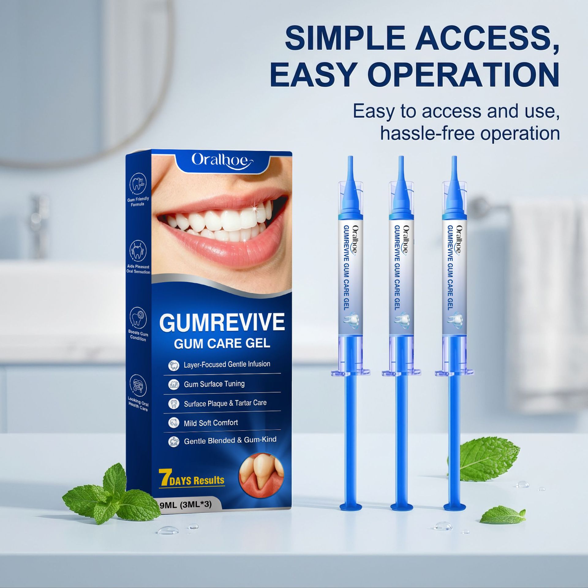 オーラルケアジェル 3個入り歯茎洗浄シリンジキット、毎日の家 - Teeth Whitening In Office のレビューと価格