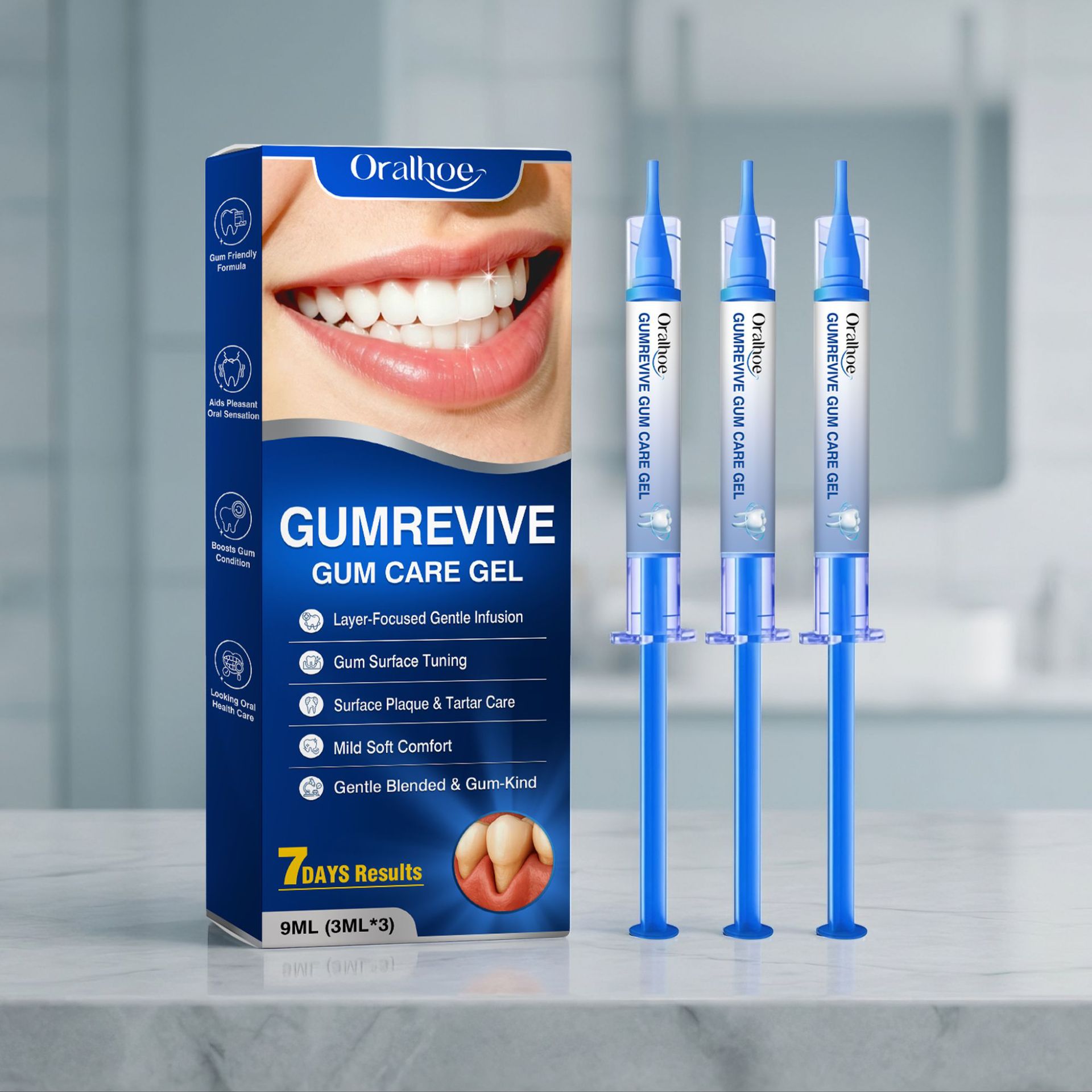 オーラルケアジェル 3個入り歯茎洗浄シリンジキット、毎日の家 - Teeth Whitening In Office のレビューと価格