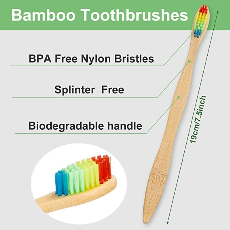50/100個入り カラフルな天然竹歯ブラシセット 歯のホワ - Teeth Whitening With Laser のレビューと価格