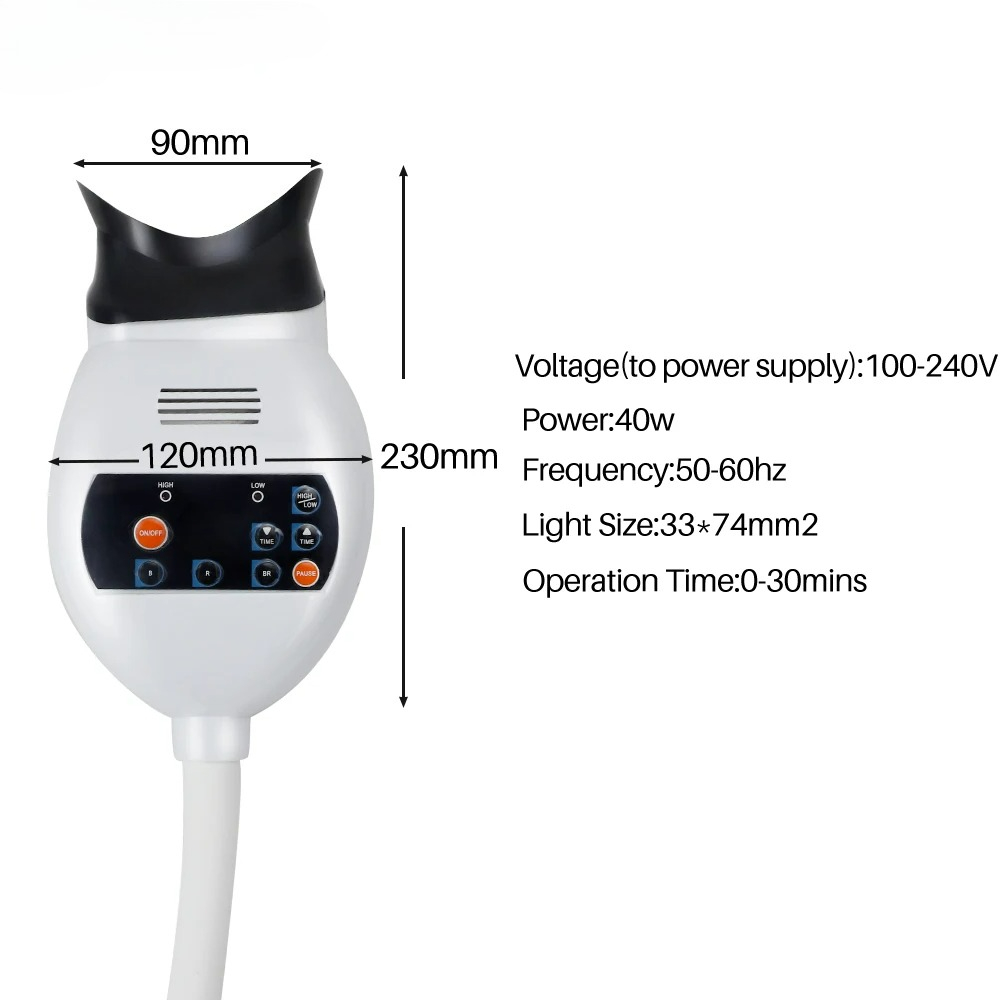 調整可能な3色LED歯のホワイトニング促進器、歯科用コールド - Teeth Whitening Machine Professional のレビューと価格
