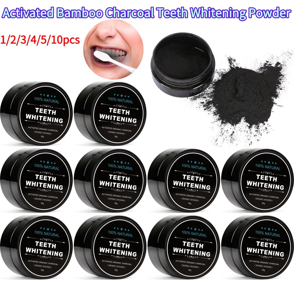 歯のホワイトニングパウダー 天然オーガニック活性竹炭 黄ばみ - Whitening Powder Activated のレビューと価格