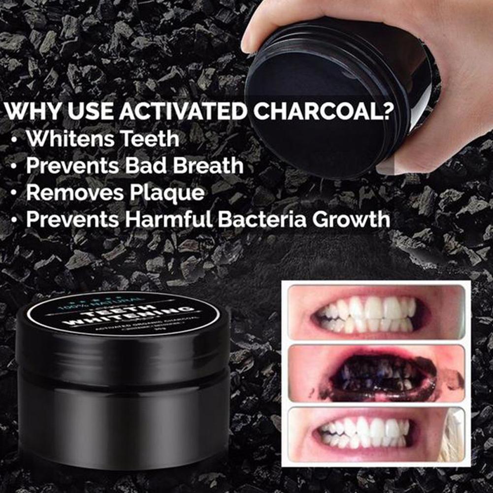 歯のホワイトニングパウダー 天然オーガニック活性竹炭 黄ばみ - Teeth Whitening Activated Organic Charcoal のレビューと価格